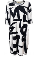 Urban Black & White Print Dress