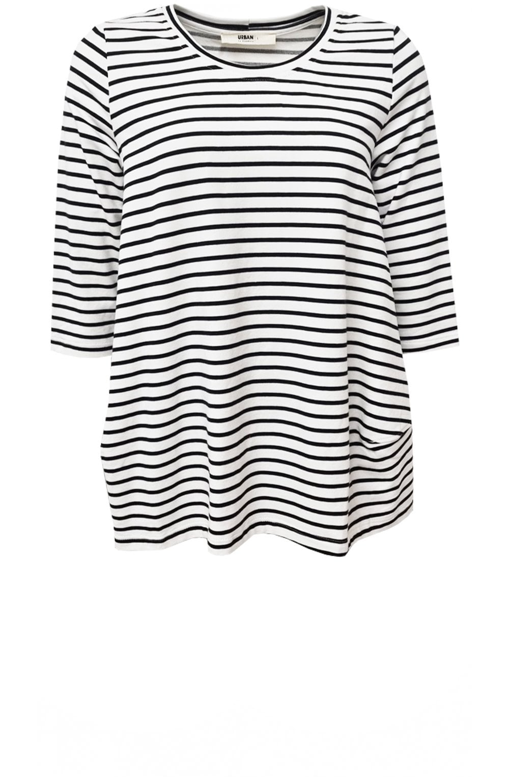 Urban Black & White Striped Top