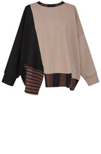 Urban Blitz Taupe Mix Crew Neck Top