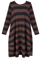 Urban Moxy Brown and Black Cocoon Dress