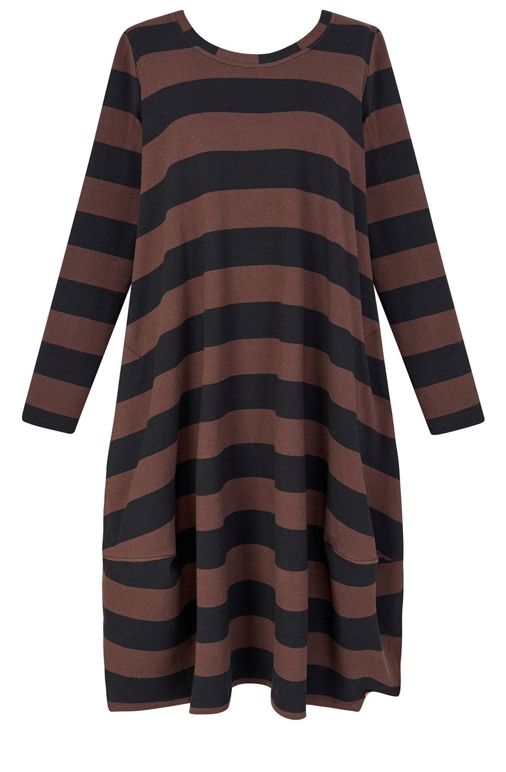 Urban Moxy Brown and Black Cocoon Dress