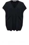 Urban Oversized Black Vest with Pockets