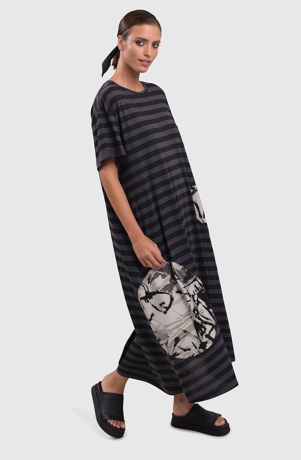 Urban Stripe and Moon Maxi Dress
