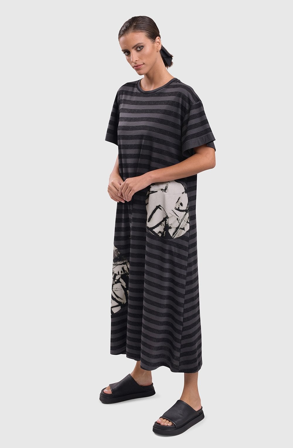Urban Stripe and Moon Maxi Dress