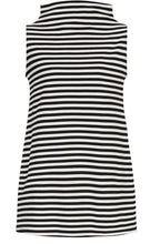 Urban Stripes Sleeveless Mockneck Top