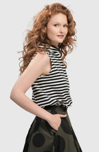 Urban Stripes Sleeveless Mockneck Top