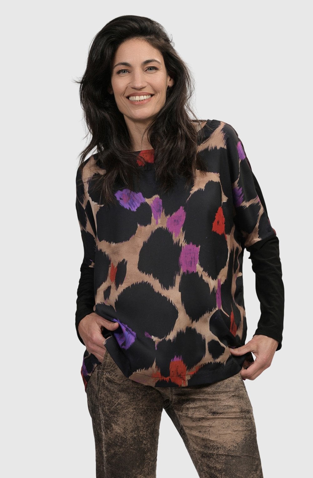 Violet Cosmopolitan Silky Top