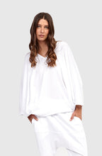 White Abstract Hemline Trapeze Top