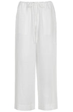White Linen Wide Leg Culottes