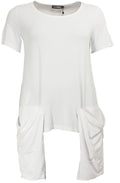 White Slouch Pocket T Shirt