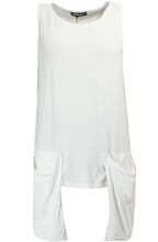 White Slouch Pocket Top