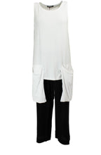 White Slouch Pocket Top