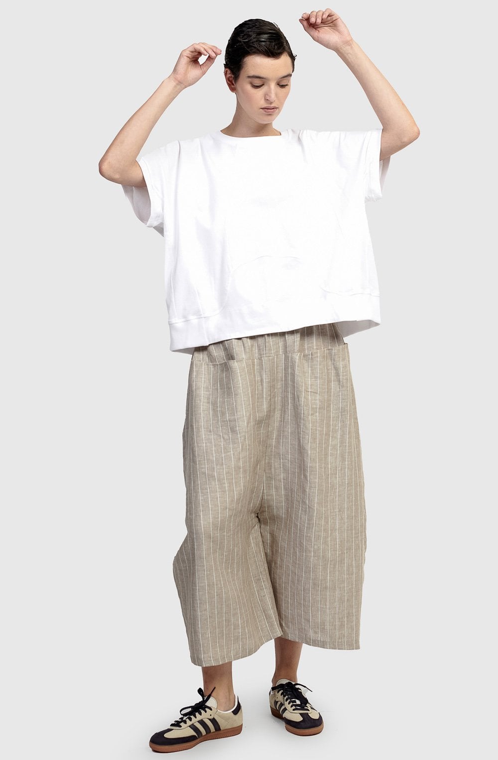 White Urban Sphinx Cotton T Shirt