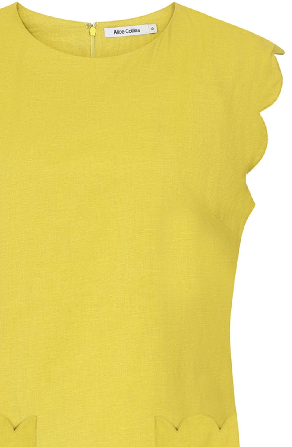 Apple Green Scalloped April Dress