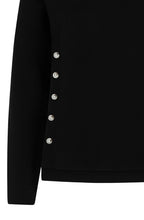 Black Button Side Karlie Pullover