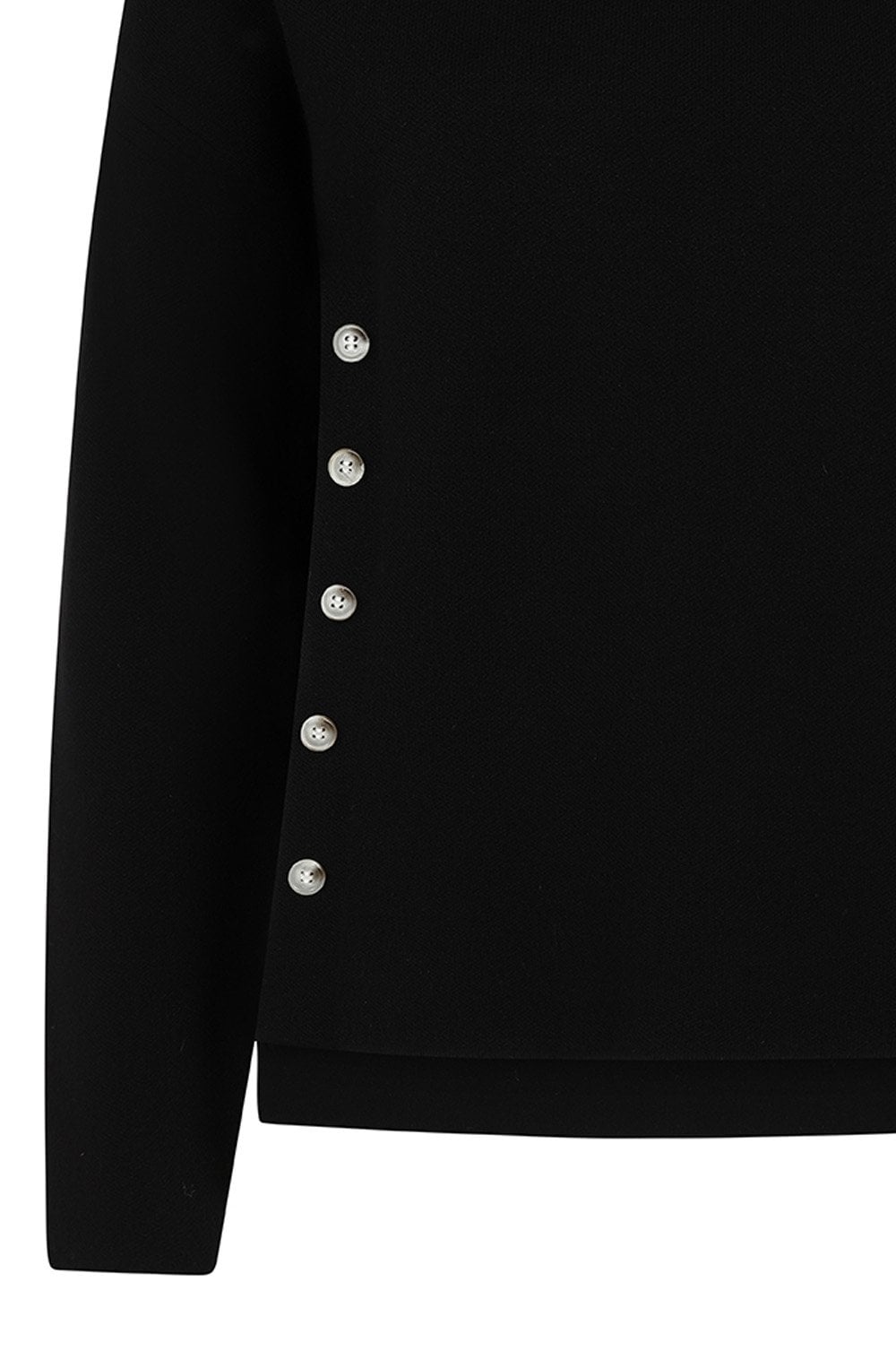 Black Button Side Karlie Pullover
