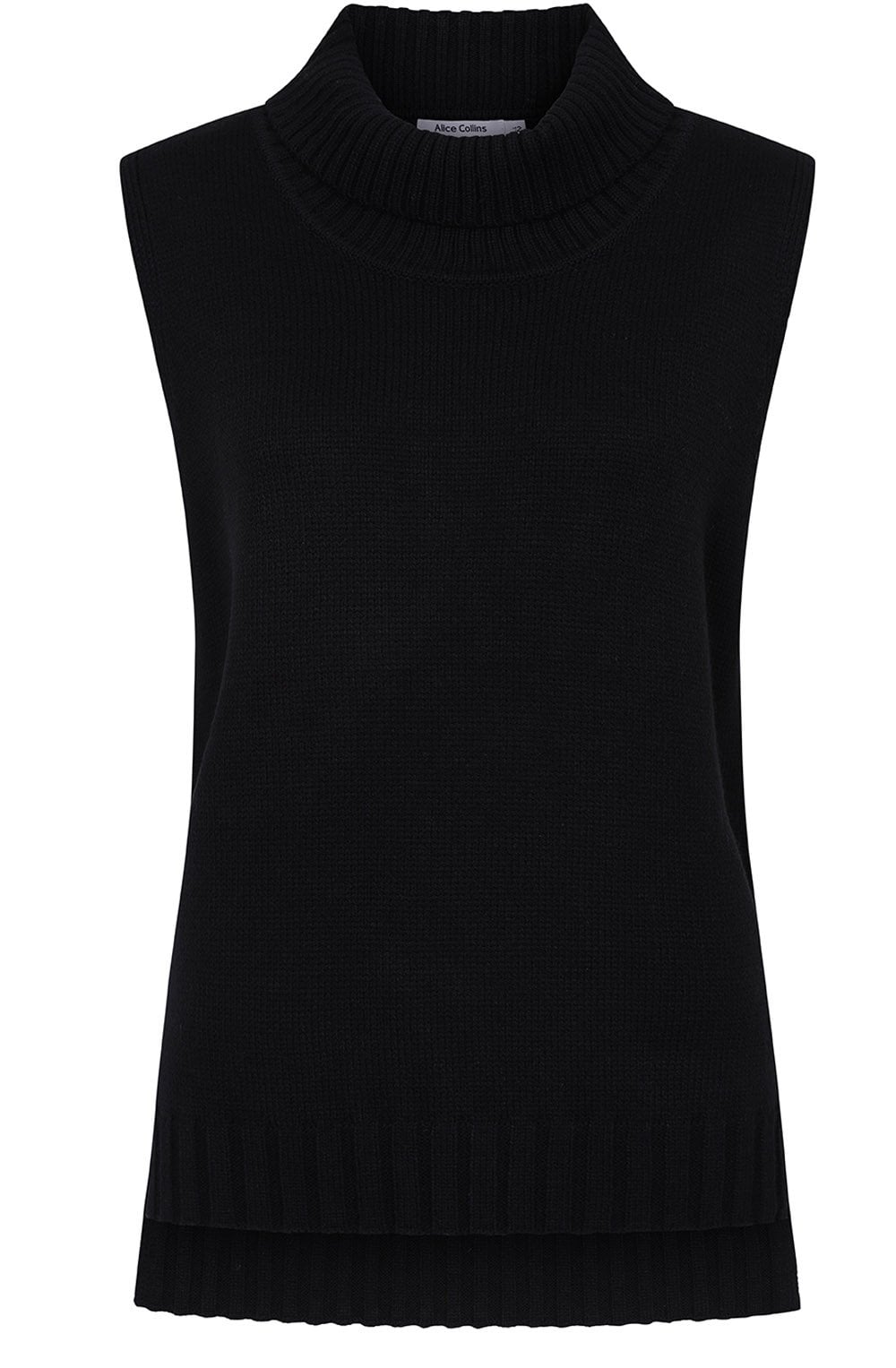 Black Knitted Polo Neck Wendy Slip