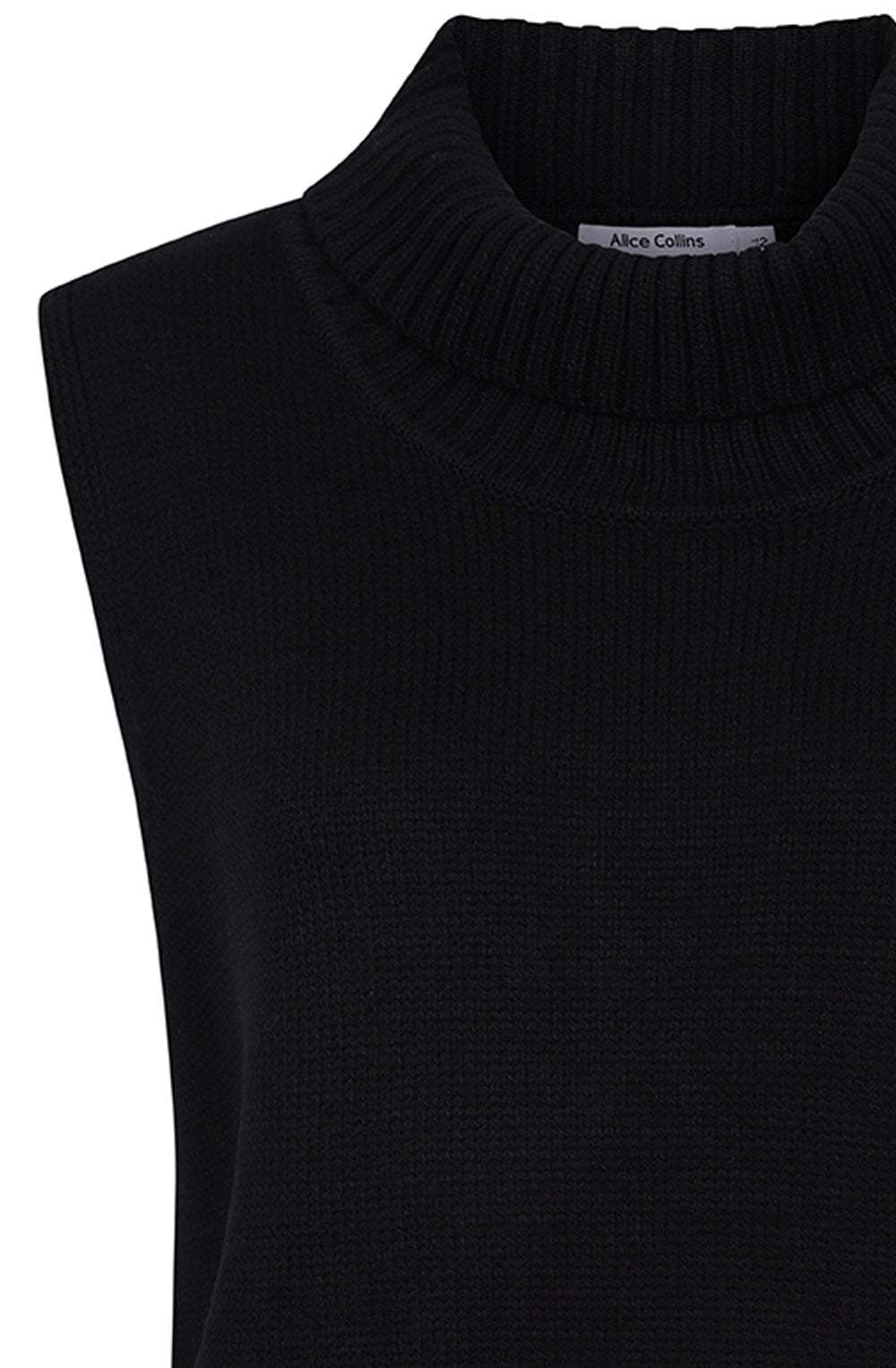 Black Knitted Polo Neck Wendy Slip