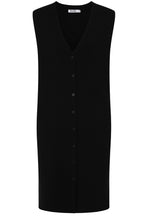 Black Longline Sleeveless Karlie Cardigan