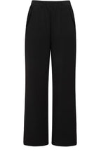 Black Luxury Jersey Wide Leg Stella Trousers