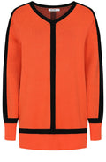 Black Striped Flame Poppy Pullover