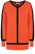 Black Striped Flame Poppy Pullover