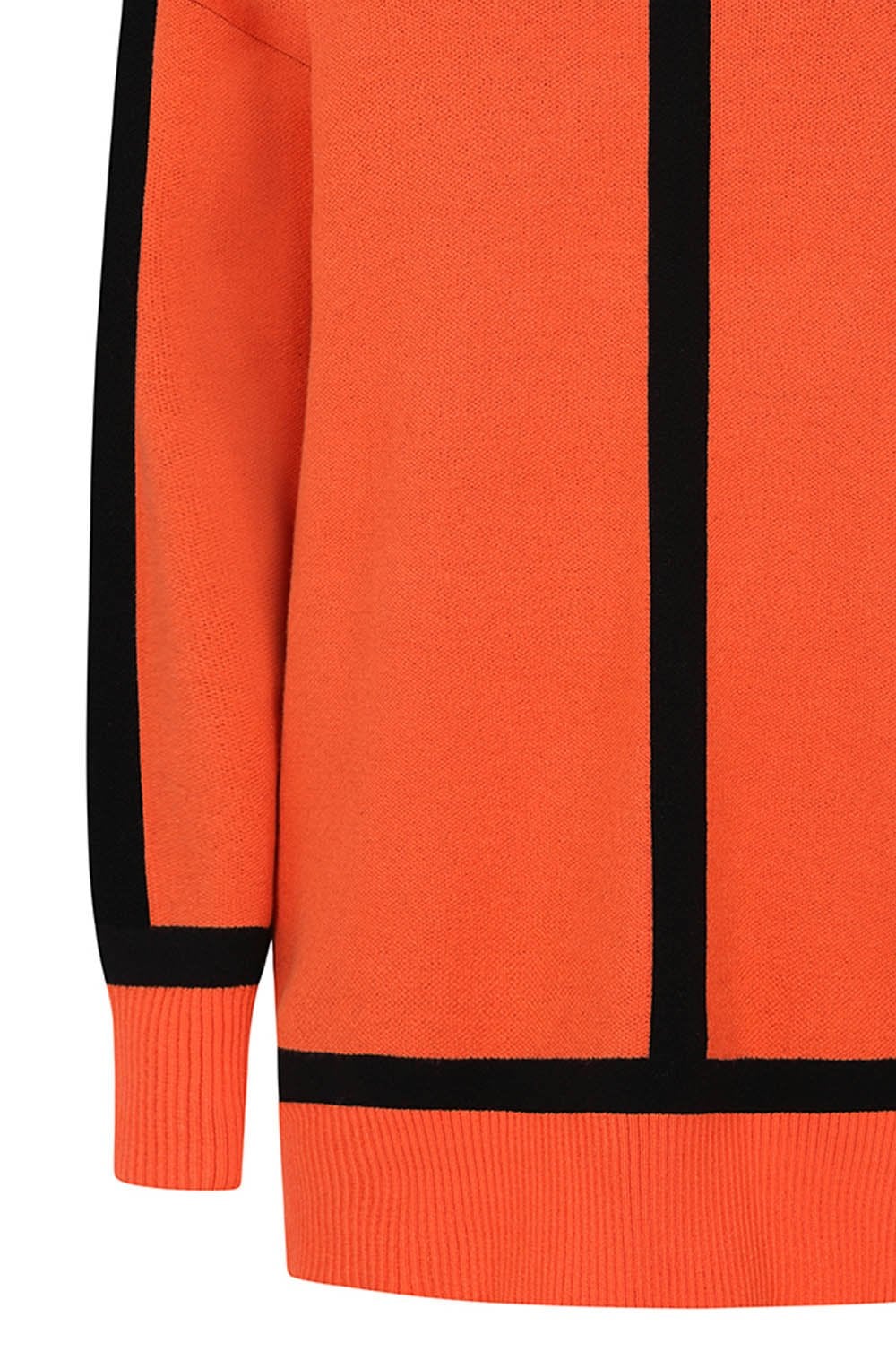 Black Striped Flame Poppy Pullover