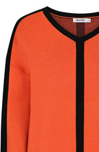 Black Striped Flame Poppy Pullover