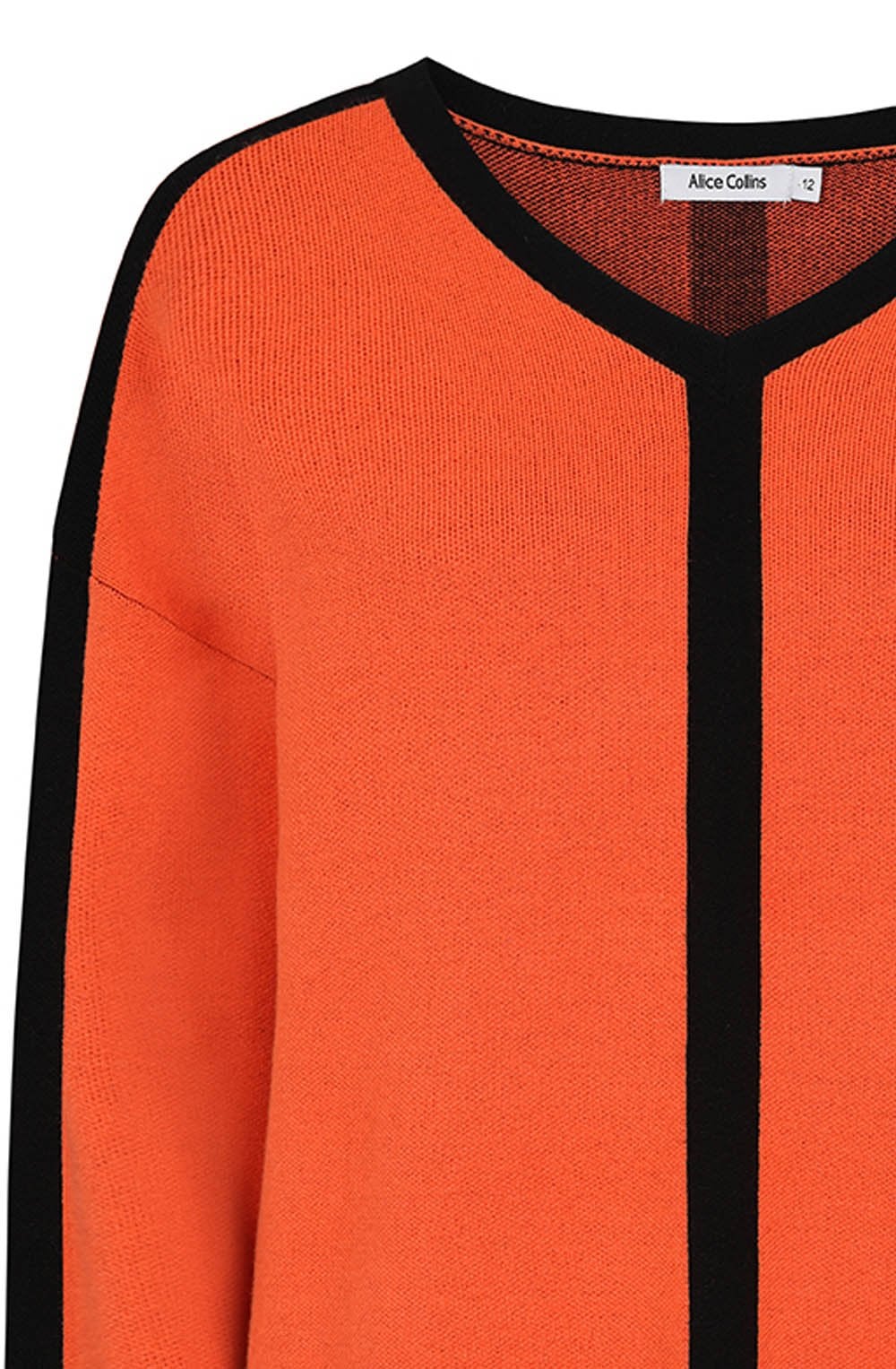Black Striped Flame Poppy Pullover