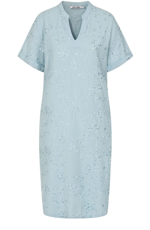 Chalk Blue Posy Embroidered Hazel Dress