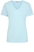 Chalk Blue V Neck T Shirt