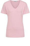Chalk Pink and White Pinstripe T Shirt