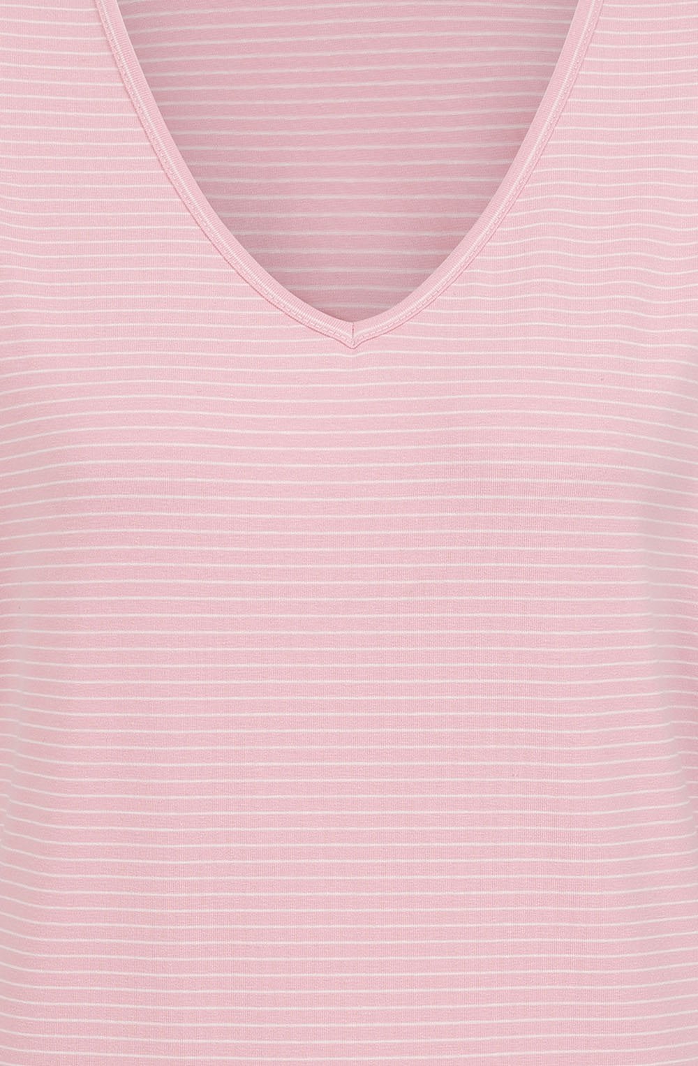 Chalk Pink and White Pinstripe T Shirt