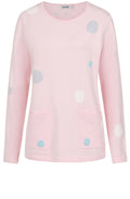 Chalk Pink Polka Dot Nicola Jumper