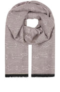 Chalk Pink Sausage Dog Scarf
