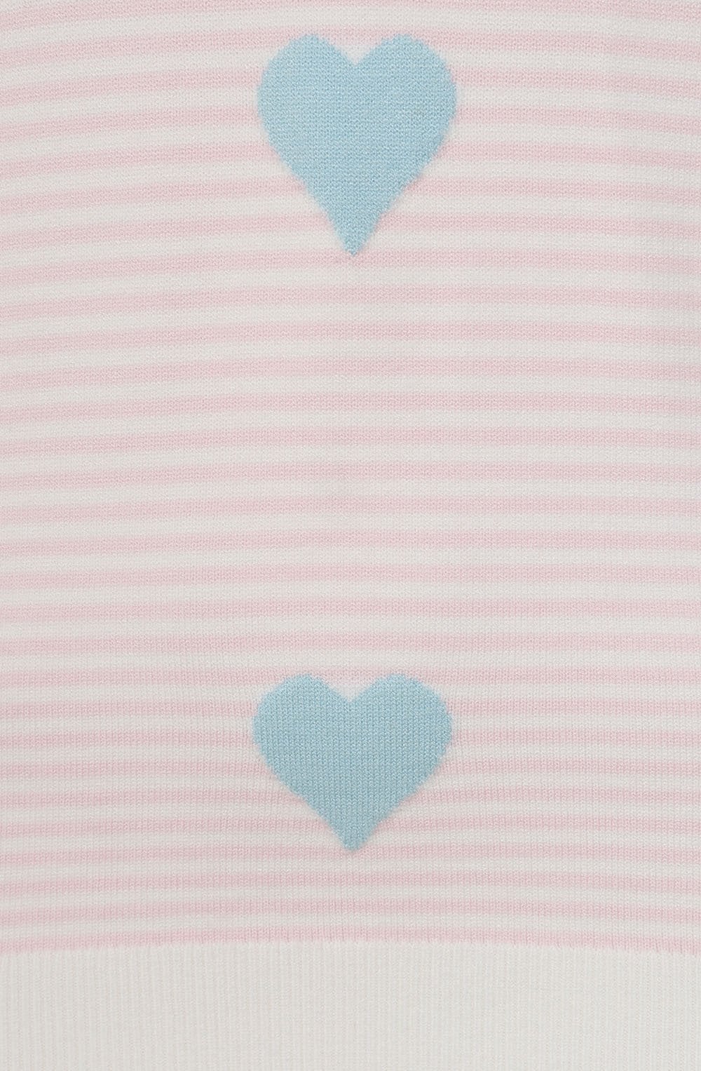 Chalk Pink Stripes and Dusky Blue Hearts Lola Jumper