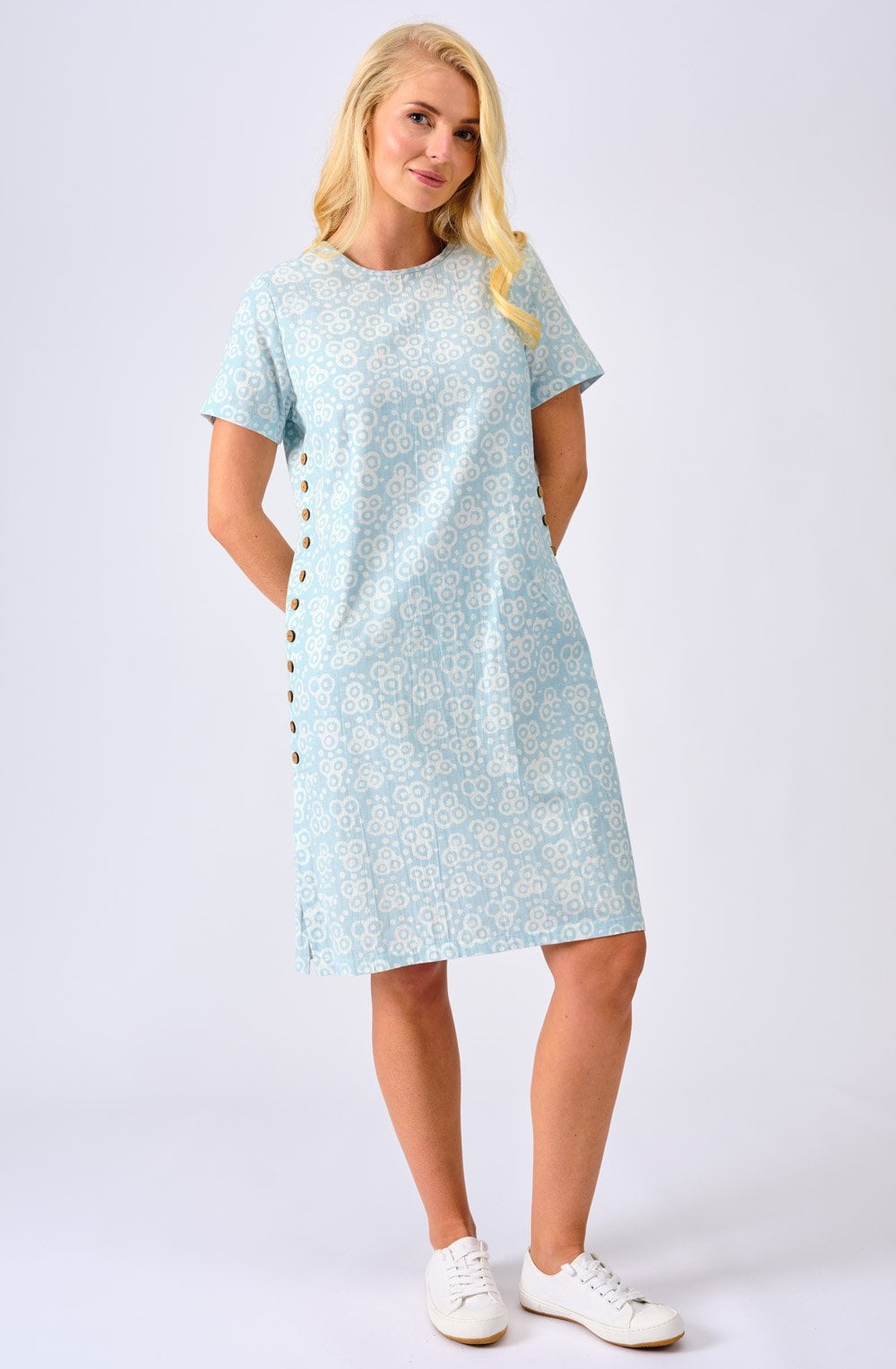 Circle Chalk Blue Kylie Dress