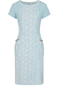 Circle Chalk Blue Shaped Hettie Dress