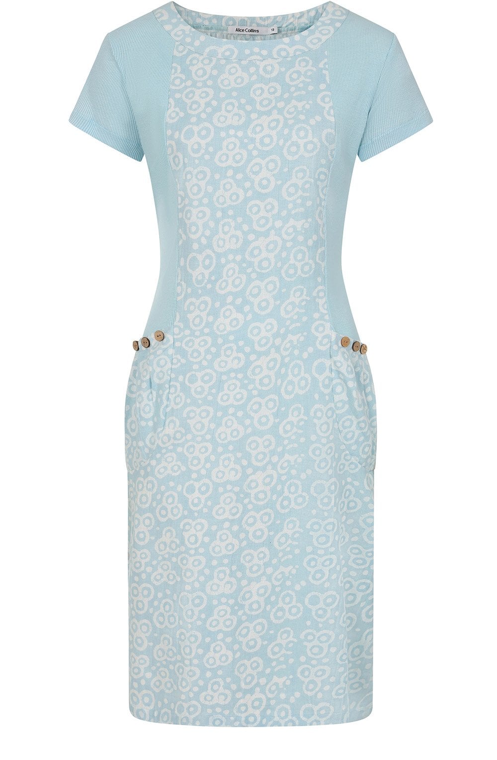 Circle Chalk Blue Shaped Hettie Dress