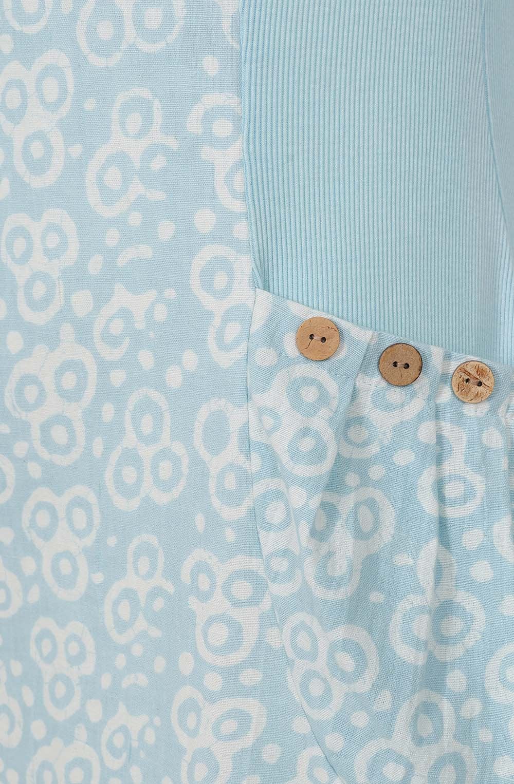 Circle Chalk Blue Shaped Hettie Dress