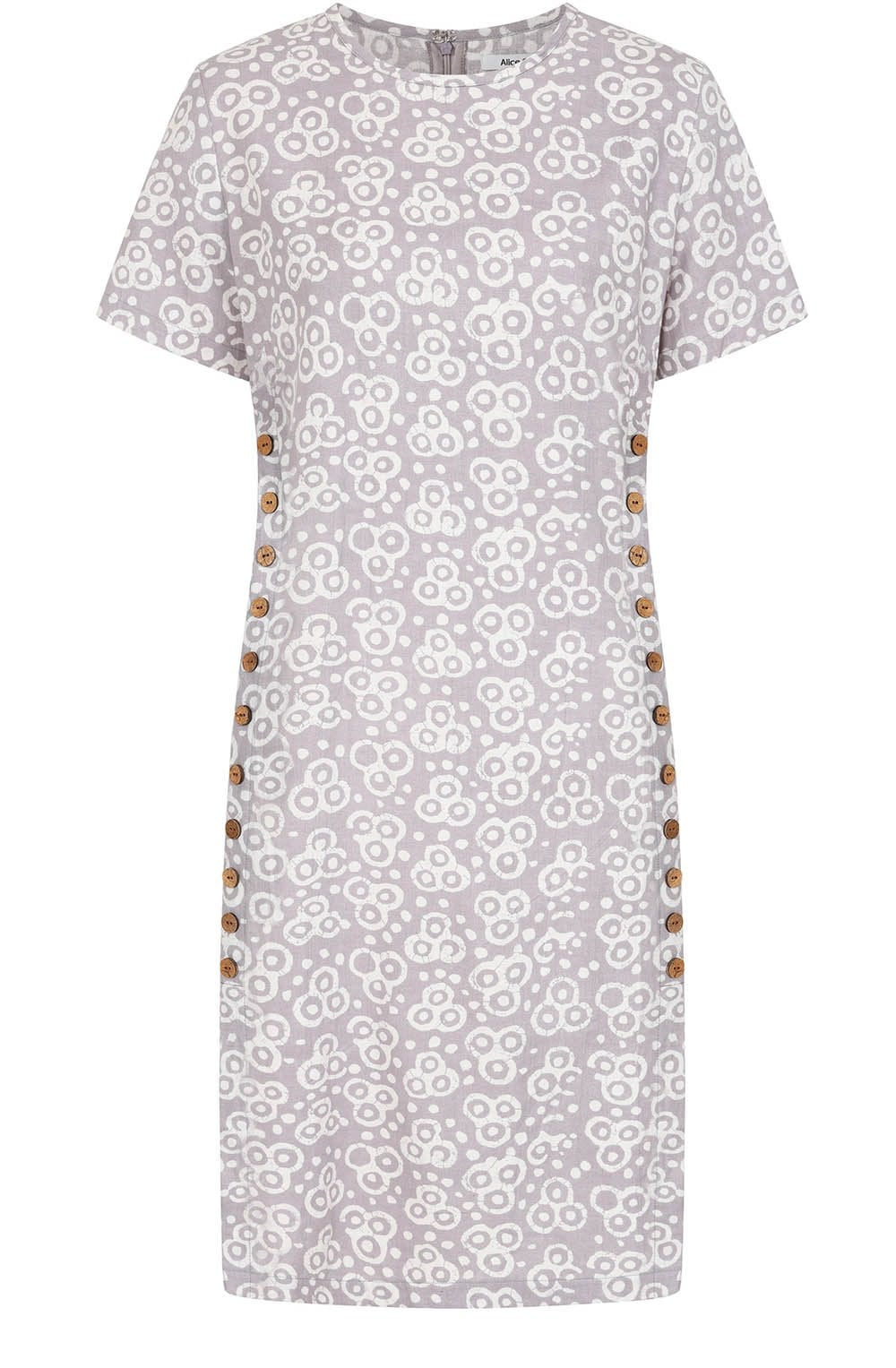Circle Dusky Grey Kylie Dress