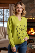 Citronelle Cat Embroidered Jumper