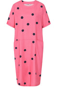 Dana Hot Pink and Midnight Blue Dot Dress