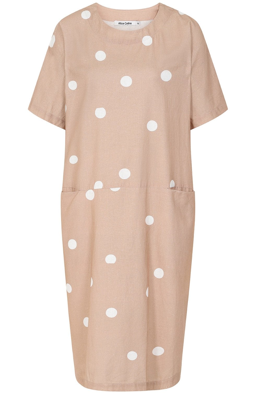 Dana Latte and Wild Oat Front Pocket Dress