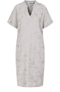 Dusky Grey Posy Embroidered Hazel Dress