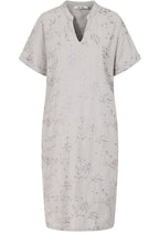 Dusky Grey Posy Embroidered Hazel Dress