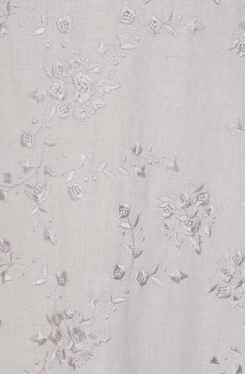 Dusky Grey Posy Embroidered Hazel Dress