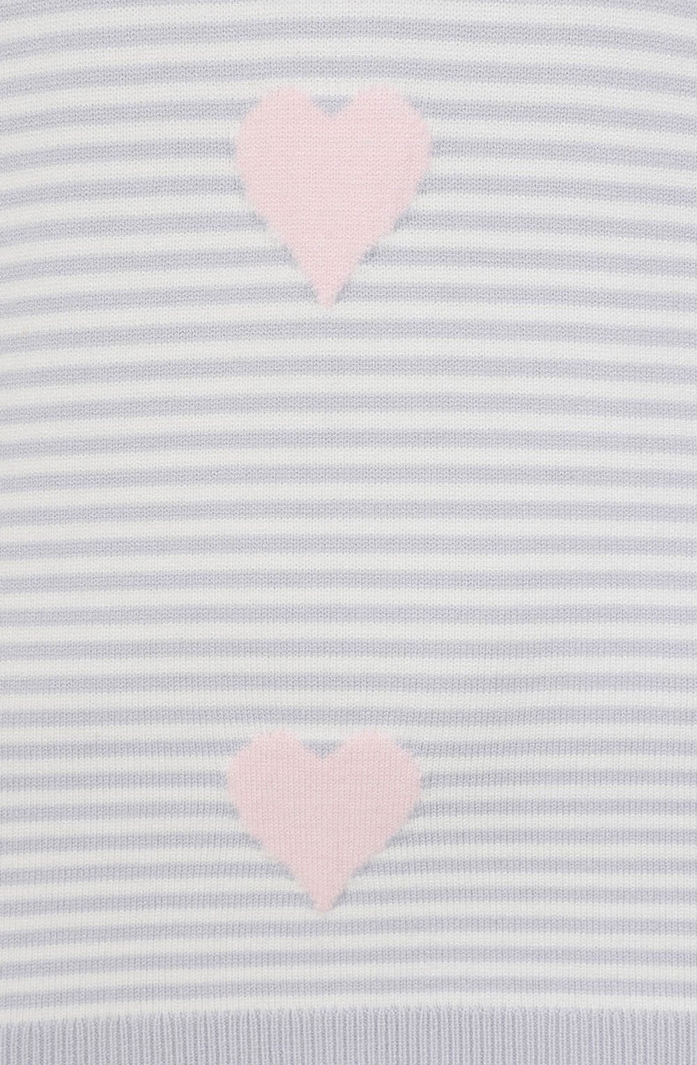 Dusky Grey Stripes and Chalk Pink Hearts Lola Jumper