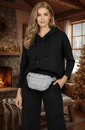 Elephant Grey Demi Quilted Crossbody Bag