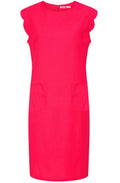 Fuchsia Pink Scalloped April Dress